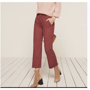 Reformation Work Pant in Rust Sz 26